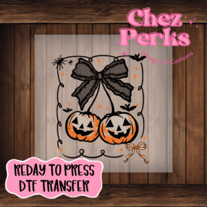 Coquette Pumpkin Cherries DTF TRANSFER