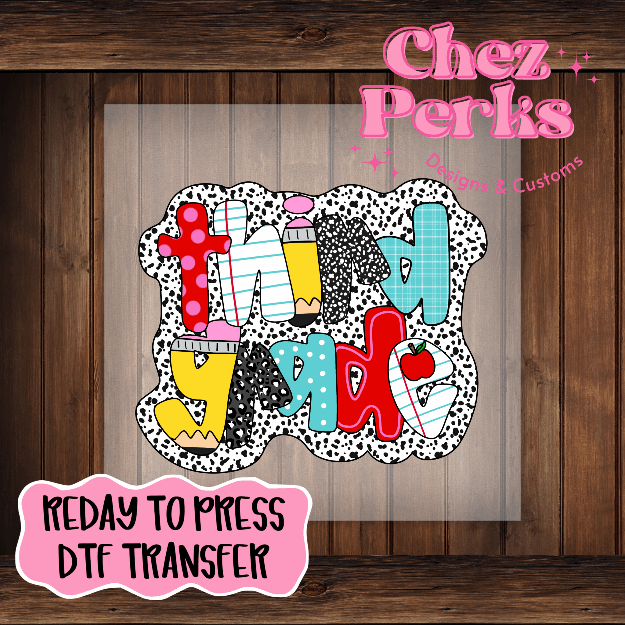 Funhouse Composition Third Grade DTF TRANSFER