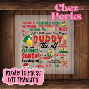 Christmas Buddy The Elf DTF TRANSFER