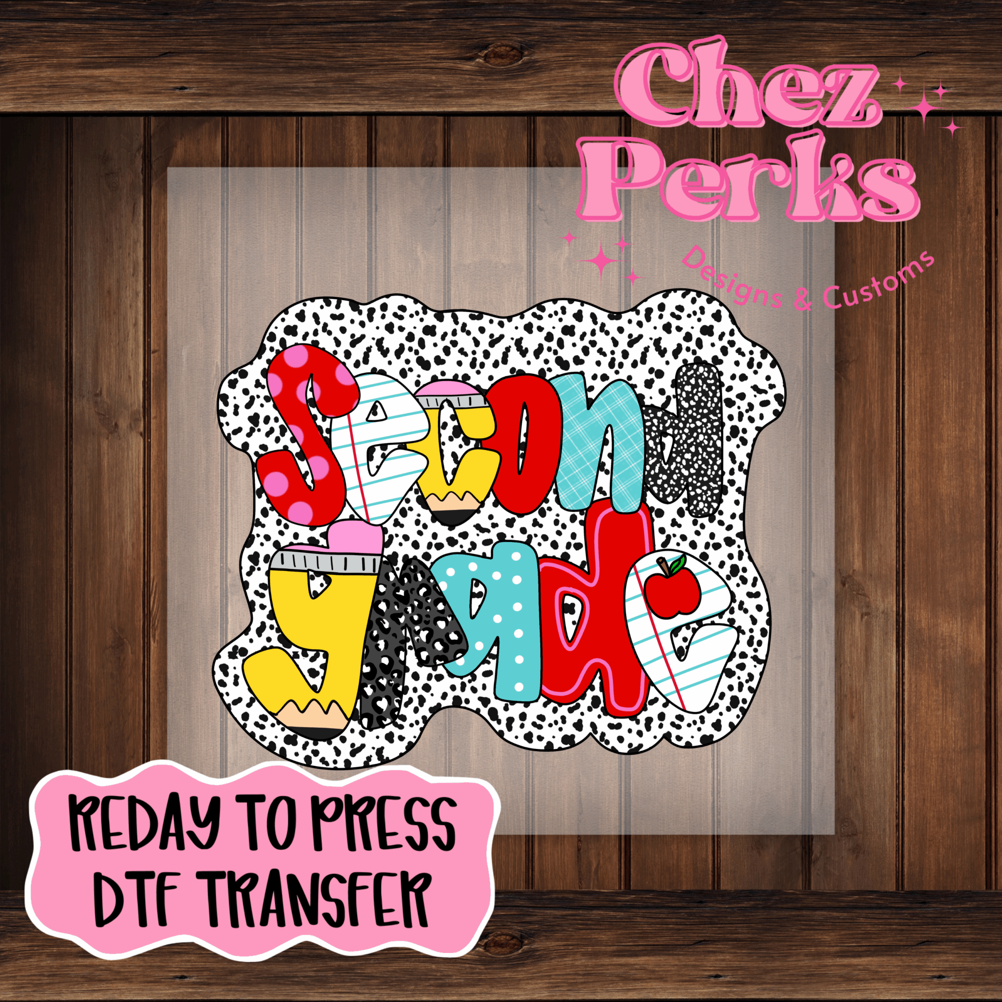 Funhouse Composition Second Grade DTF TRANSFER