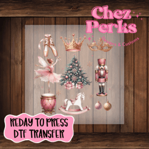 Pink Ballerina Christmas Collage DTF TRANSFER