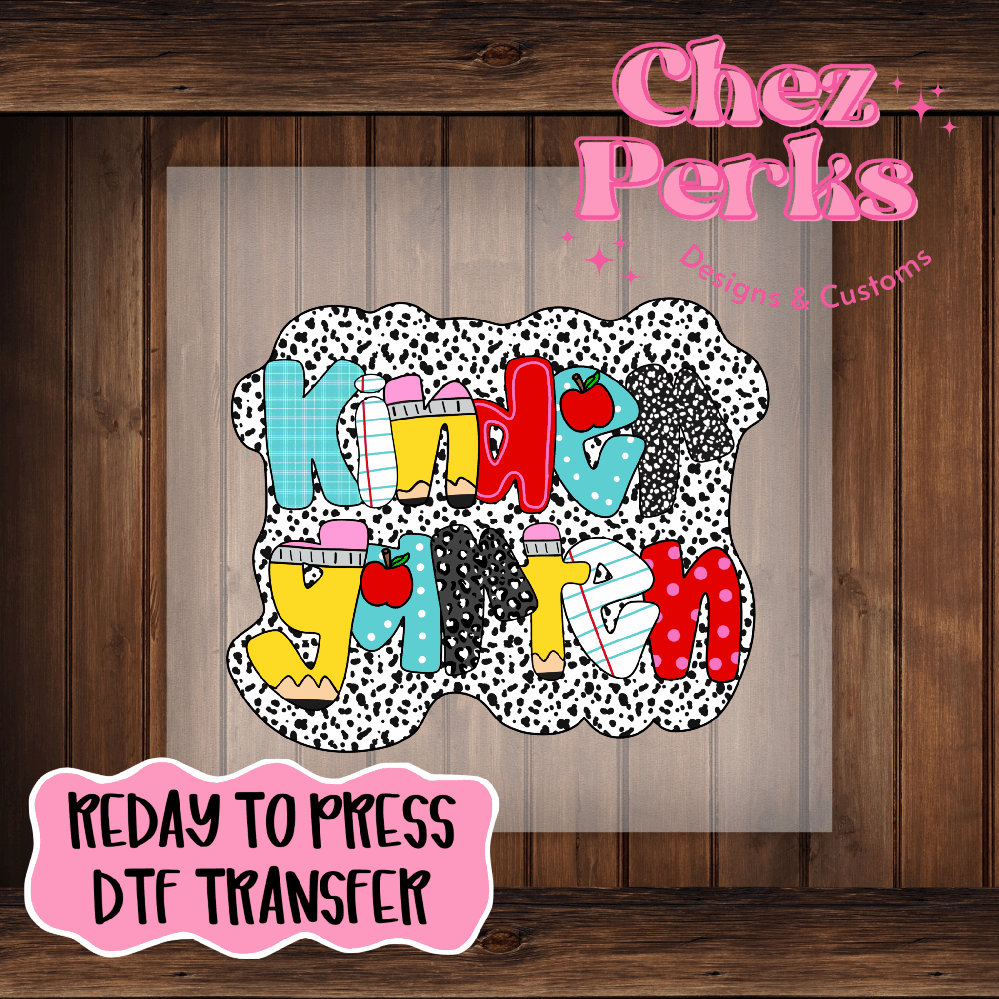 Funhouse Composition Kindergarten DTF TRANSFER