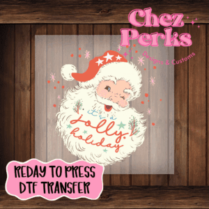 Jolly Holiday Santa DTF TRANSFER