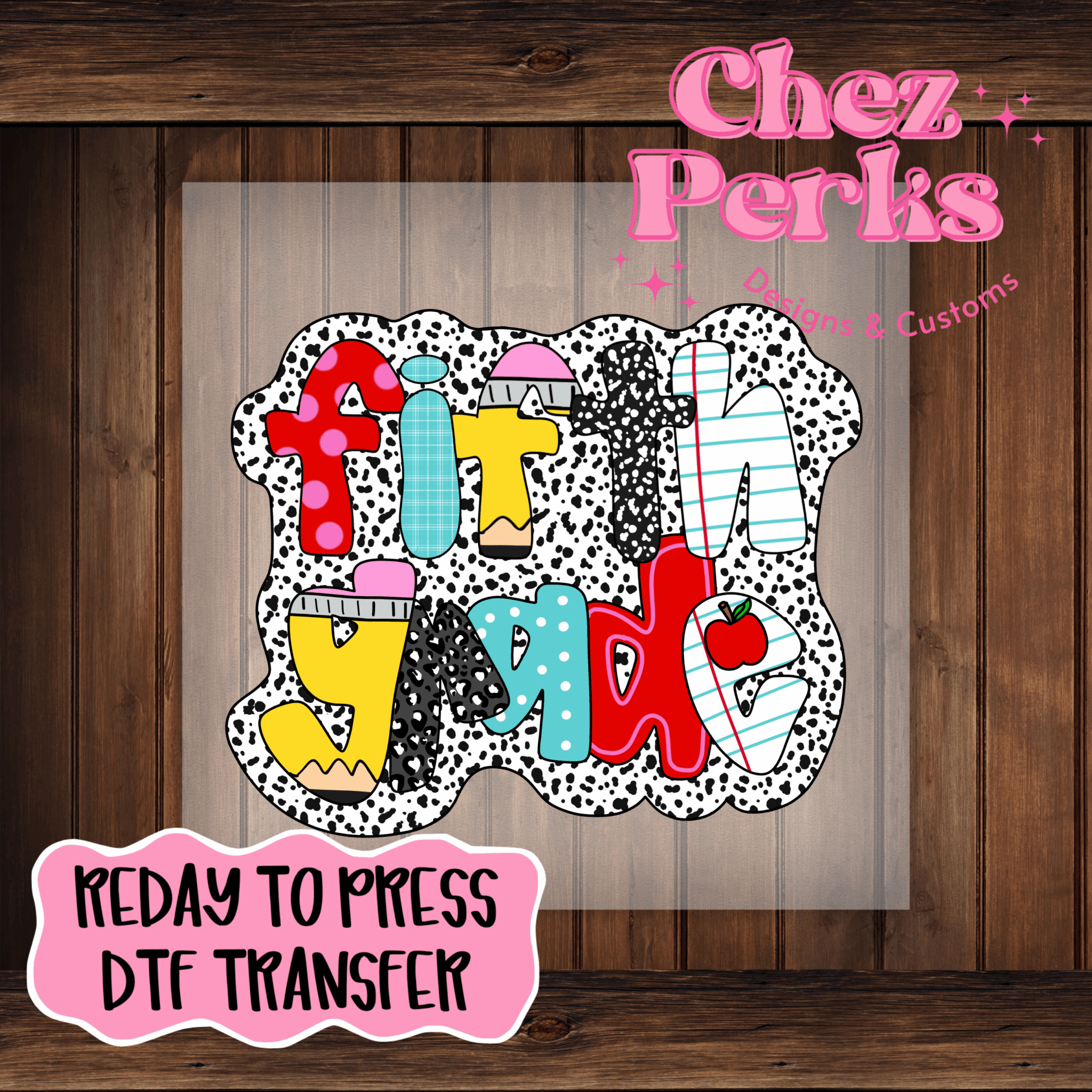 Funhouse Composition Fifth Grade DTF TRANSFER