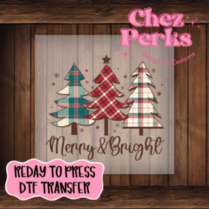Merry & Bright Plaid DTF TRANSFER