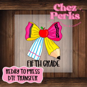 School Bow Fifth Grade DTF TRANSFER