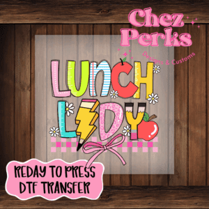 School Doodle Lunch Lady DTF TRANSFER