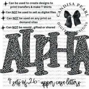Black White Dots ALPHA SET PNG DIGITAL DOWNLOAD