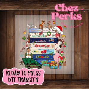 Retro Christmas VHS Tapes DTF TRANSFER