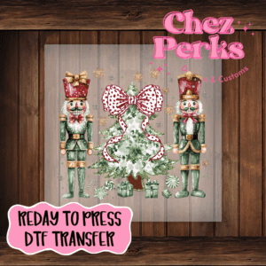 Green Nutcrackers Christmas Tree DTF TRANSFER