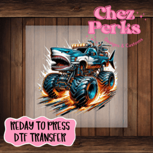 Shark Monster Truck DTF TRANSFER