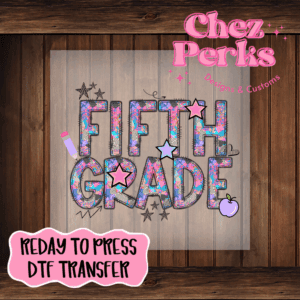 Retro Glitter Fifth Grade DTF TRANSFER