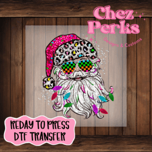 Groovy Sparkle Santa DTF TRANSFER