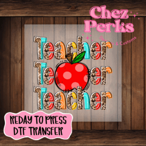 Leopard Stacked Teacher DTF TRANSFER