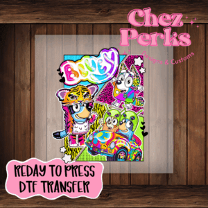 80's Leopard Bluey DTF TRANSFER