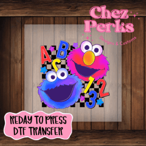 Sesame Street ABC 123 DTF TRANSFER