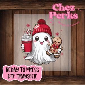 Christmas Ghost Beanie  DTF TRANSFER