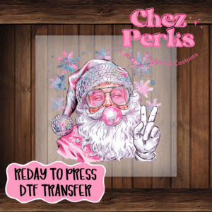 Groovy Santa Bubblegum  DTF TRANSFER