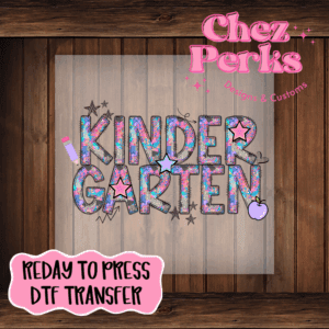 Retro Glitter Kindergarten DTF TRANSFER