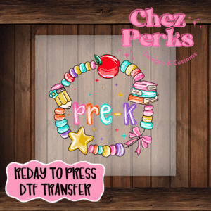 Pre-K Friendship Bracelet DTF TRANSFER