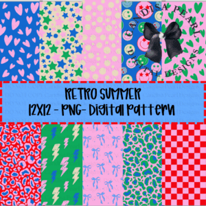 Digital Pattern Preppy Girl 10-Bundle PNG DIGITAL DOWNLOAD