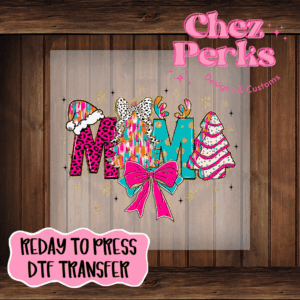 Mama Bold And Bright Christmas Cake DTF TRANSFER