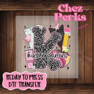 Black Pink Kindergarten Collage DTF TRANSFER