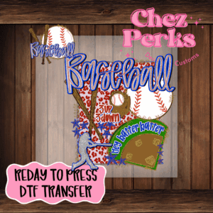Baseball Collage W/ Pocket Piece DTF TRANSFER