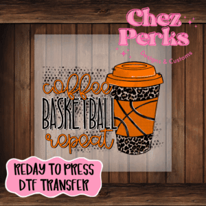 Coffee Basketball Repeat DTF TRANSFER