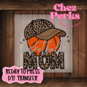 Basketball Mom Leopard Cap DTF TRANSFER
