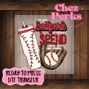 At The Ballpark Baseball Stanley DTF TRANSFER