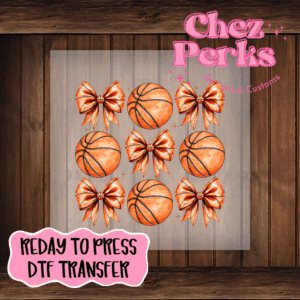 Basketball Bow Collage DTF TRANSFER