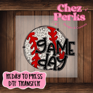 Leopard Baseball Game Day DTF TRANSFER