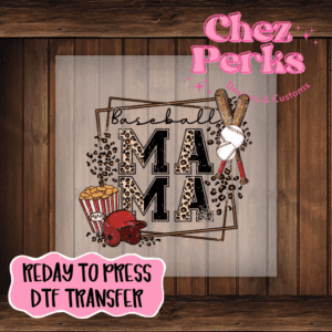 Baseball Mama Frame DTF TRANSFER