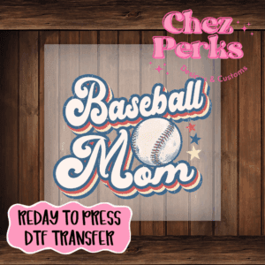 Retro Layered Baseball Mon DTF TRANSFER