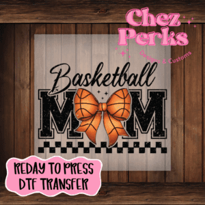 Basketball Mom Bow DTF TRANSFER