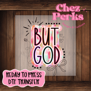 But God Pastel Bow DTF TRANSFER