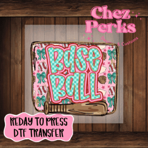 Preppy Baseball Checkered DTF TRANSFER