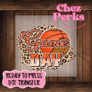 Sparkle Game Day leopard Background DTF TRANSFER