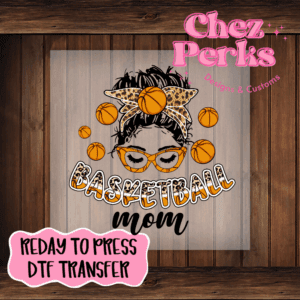 Basketball Mom Messy Bun DTF TRANSFER
