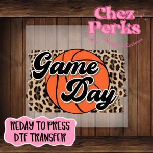 Leopard Background Basketball Game Day DTF TRANSFER