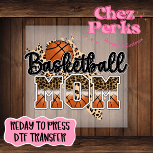 Leopard Basketball Mom DTF TRANSFER