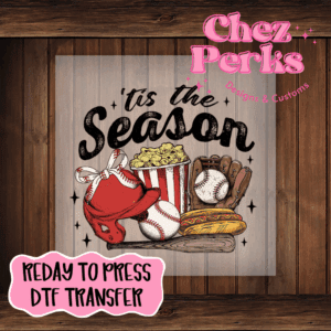 Baseball 'Tis The Season DTF TRANSFER