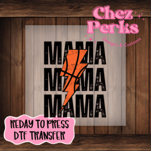 Stacked Mama Basketball Bolt DTF TRANSFER