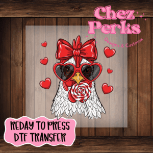 Cute Chicken Lollipop DTF TRANSFER