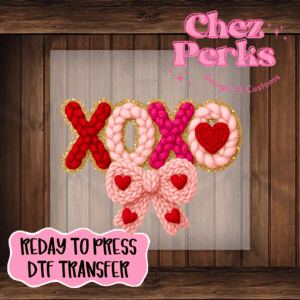 Faux Yarn XOXO DTF TRANSFER