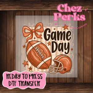 Game Day Bow Helmet  Football DTF TRANSFER