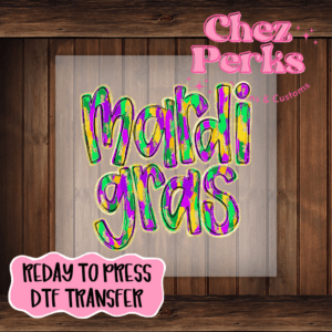 Mardi Gras Paint Strokes  DTF TRANSFER