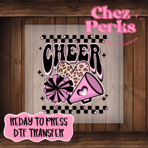 Cheer Pink Leopard DTF TRANSFER
