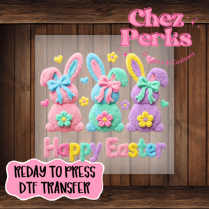 Crochet Easter Bunny DTF TRANSFER